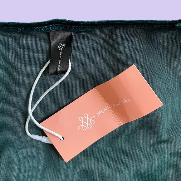 Mentionables Emerald Green Velvet Ruffle Tank – Size XL - Picture 6 of 8